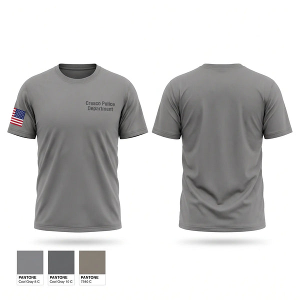 Old School Cotton Feel Shirt, Cresco Police Department, Police, Teamtime, Team time, sublimation, custom sports apparel, team uniforms, spirit wear, spiritwear, sports uniforms, custom shirts, team store, custom team store, fundraiser sports, apparel fundraiser