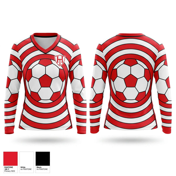 Womens Long Sleeve Vneck Shirt, Trojans, Men's Soccer, Teamtime, Team time, sublimation, custom sports apparel, team uniforms, spirit wear, spiritwear, sports uniforms, custom shirts, team store, custom team store, fundraiser sports, apparel fundraiser