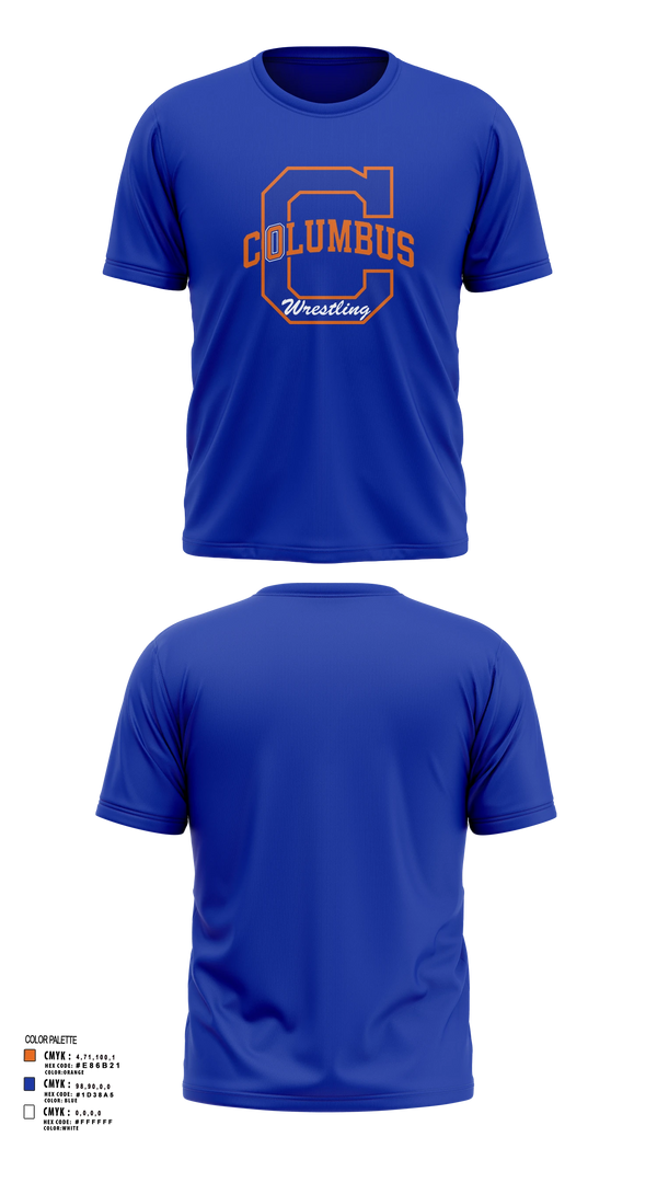 Short Sleeve Performance Shirt, Columbus High School Wrestling, Wrestling, Teamtime, Team time, sublimation, custom sports apparel, team uniforms, spirit wear, spiritwear, sports uniforms, custom shirts, team store, custom team store, fundraiser sports, apparel fundraiser