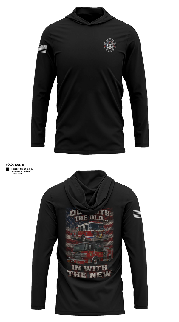 Long Sleeve Hooded Sun Shirt, Great Notch Fire Company #4, Fire Department, Teamtime, Team time, sublimation, custom sports apparel, team uniforms, spirit wear, spiritwear, sports uniforms, custom shirts, team store, custom team store, fundraiser sports, apparel fundraiser
