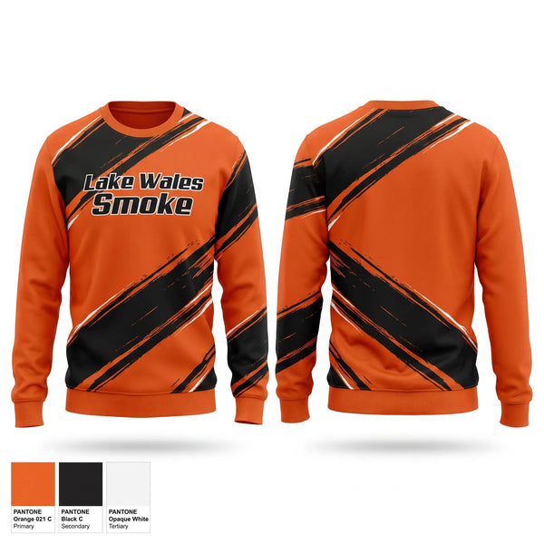 Crew Neck Sweatshirt, Lake Wales Smoke, Baseball, Teamtime, Team time, sublimation, custom sports apparel, team uniforms, spirit wear, spiritwear, sports uniforms, custom shirts, team store, custom team store, fundraiser sports, apparel fundraiser