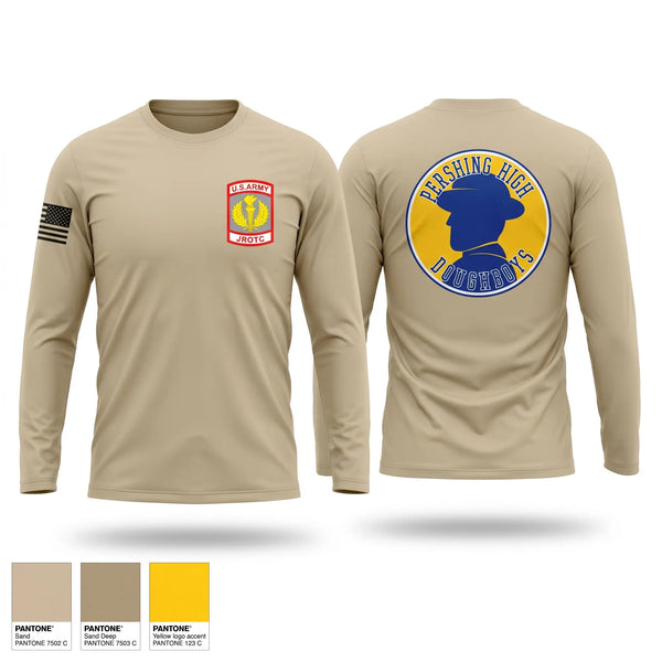 Long Sleeve Performance Shirt, Pershing Doughboy Battalion, Army, Teamtime, Team time, sublimation, custom sports apparel, team uniforms, spirit wear, spiritwear, sports uniforms, custom shirts, team store, custom team store, fundraiser sports, apparel fundraiser