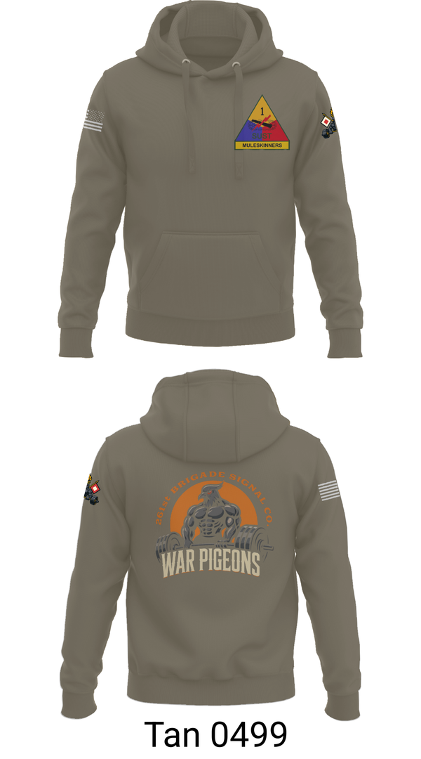 Hoodie, 261st War Pigeons, Army, Teamtime, Team time, sublimation, custom sports apparel, team uniforms, spirit wear, spiritwear, sports uniforms, custom shirts, team store, custom team store, fundraiser sports, apparel fundraiser