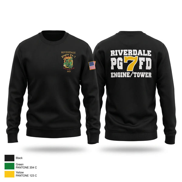 Crew Neck Sweatshirt, RIVERDALE FIRE DEPARTMENT, Fire Department, Teamtime, Team time, sublimation, custom sports apparel, team uniforms, spirit wear, spiritwear, sports uniforms, custom shirts, team store, custom team store, fundraiser sports, apparel fundraiser