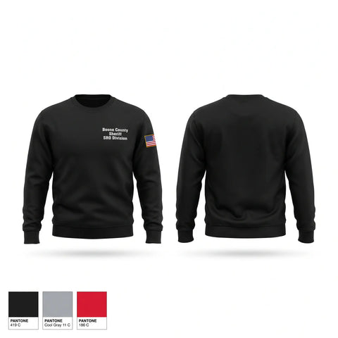 Crew Neck Sweatshirt, Boone County Sheriff / SRO Division, Police, Teamtime, Team time, sublimation, custom sports apparel, team uniforms, spirit wear, spiritwear, sports uniforms, custom shirts, team store, custom team store, fundraiser sports, apparel fundraiser