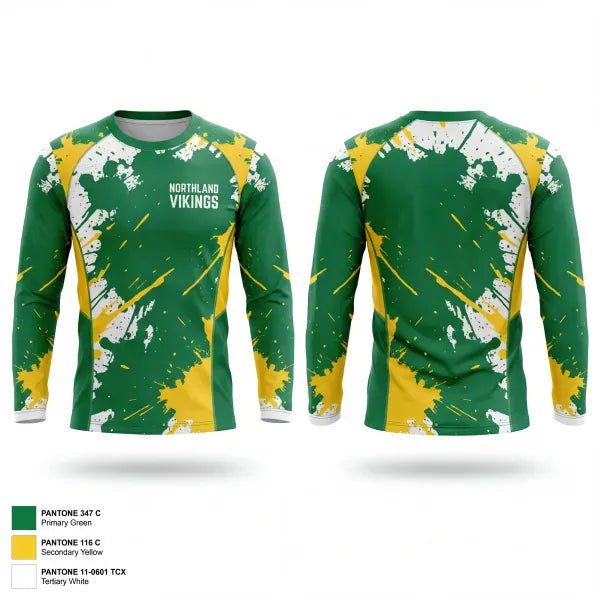 Long Sleeve Performance Shirt, Northland Vikings, Track & Field, Teamtime, Team time, sublimation, custom sports apparel, team uniforms, spirit wear, spiritwear, sports uniforms, custom shirts, team store, custom team store, fundraiser sports, apparel fundraiser