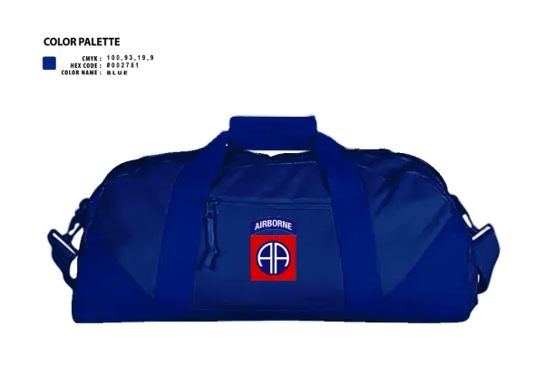 Duffle Bag, 82d ABN DIV, , Teamtime, Team time, sublimation, custom sports apparel, team uniforms, spirit wear, spiritwear, sports uniforms, custom shirts, team store, custom team store, fundraiser sports, apparel fundraiser