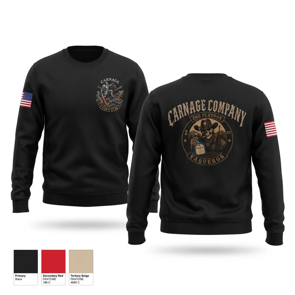 Crew Neck Sweatshirt, Final Carnage 2-37 AR, Army, Teamtime, Team time, sublimation, custom sports apparel, team uniforms, spirit wear, spiritwear, sports uniforms, custom shirts, team store, custom team store, fundraiser sports, apparel fundraiser
