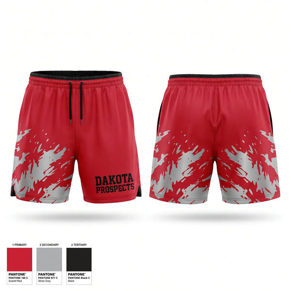 Athletic Shorts With Pockets, Dakota Prospects, Men's Basketball, Teamtime, Team time, sublimation, custom sports apparel, team uniforms, spirit wear, spiritwear, sports uniforms, custom shirts, team store, custom team store, fundraiser sports, apparel fundraiser