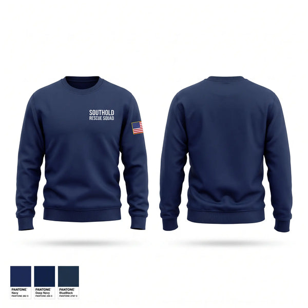 Crew Neck Sweatshirt, Southold Rescue Squad, EMS/EMT, Teamtime, Team time, sublimation, custom sports apparel, team uniforms, spirit wear, spiritwear, sports uniforms, custom shirts, team store, custom team store, fundraiser sports, apparel fundraiser