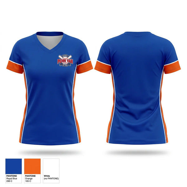 Womens Short Sleeve Vneck Shirt, Penn Yan Youth Baseball, Baseball, Teamtime, Team time, sublimation, custom sports apparel, team uniforms, spirit wear, spiritwear, sports uniforms, custom shirts, team store, custom team store, fundraiser sports, apparel fundraiser