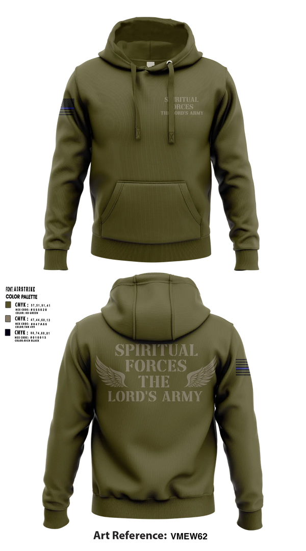 Hoodie, Spiritual Forces The Lords Army, Army, Teamtime, Team time, sublimation, custom sports apparel, team uniforms, spirit wear, spiritwear, sports uniforms, custom shirts, team store, custom team store, fundraiser sports, apparel fundraiser