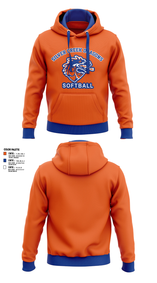 Hoodie, Silver Creek Dragons, Softball, Teamtime, Team time, sublimation, custom sports apparel, team uniforms, spirit wear, spiritwear, sports uniforms, custom shirts, team store, custom team store, fundraiser sports, apparel fundraiser