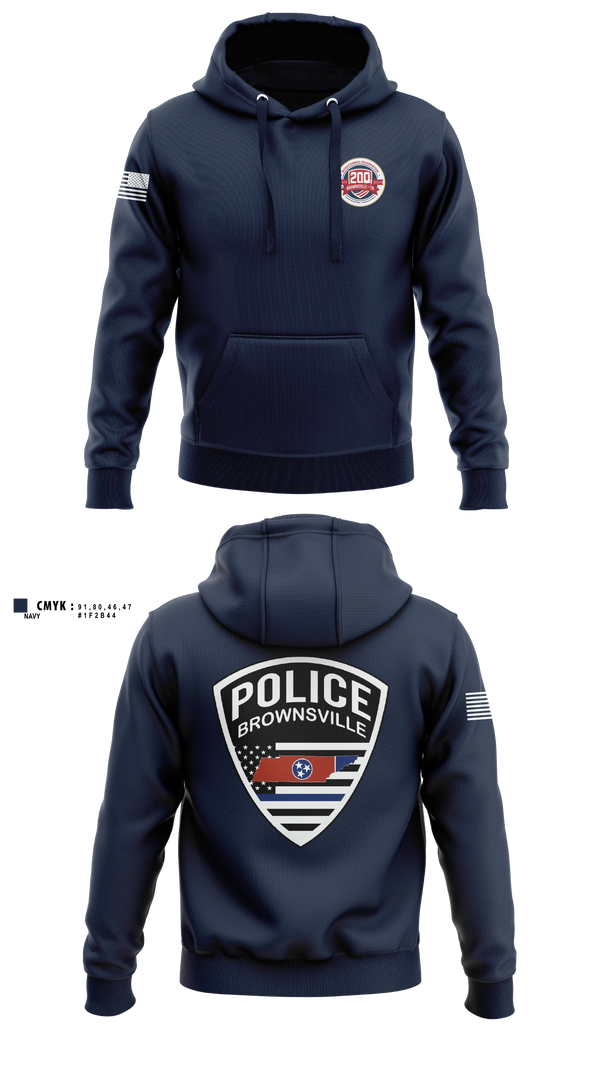 Hoodie, Brownsville Police Department, Police, Teamtime, Team time, sublimation, custom sports apparel, team uniforms, spirit wear, spiritwear, sports uniforms, custom shirts, team store, custom team store, fundraiser sports, apparel fundraiser
