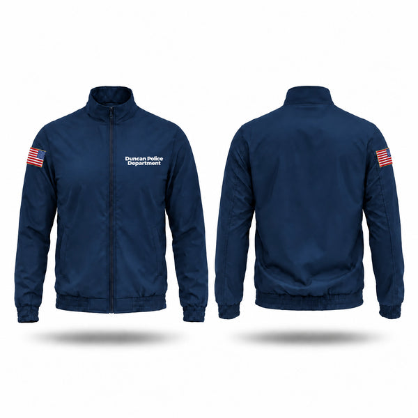 Windbreaker, Duncan Police Department, Police, Teamtime, Team time, sublimation, custom sports apparel, team uniforms, spirit wear, spiritwear, sports uniforms, custom shirts, team store, custom team store, fundraiser sports, apparel fundraiser