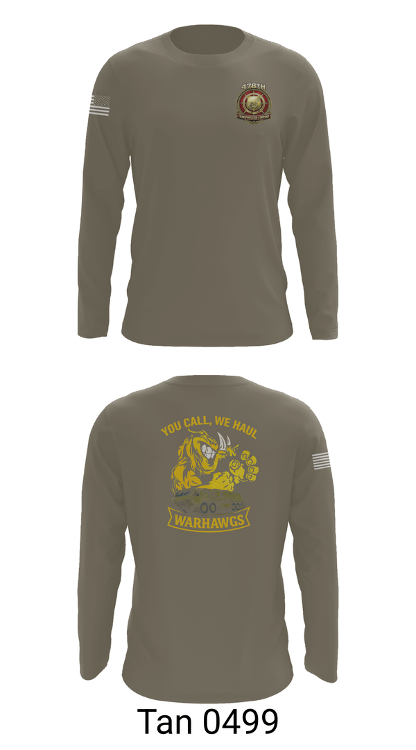 Long Sleeve Performance Shirt, 478th Trasportation Company, Army, Teamtime, Team time, sublimation, custom sports apparel, team uniforms, spirit wear, spiritwear, sports uniforms, custom shirts, team store, custom team store, fundraiser sports, apparel fundraiser