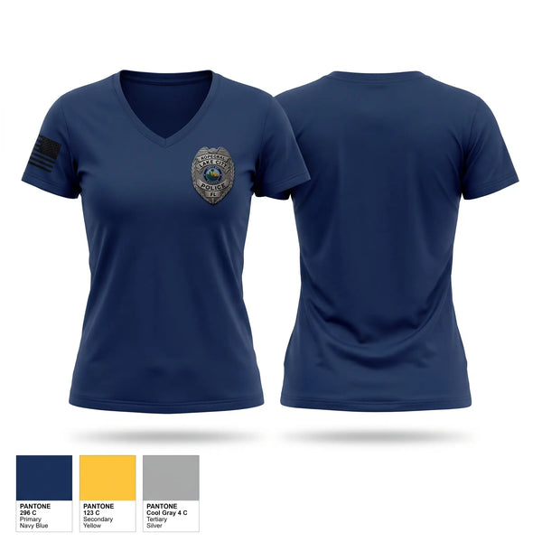 Womens Short Sleeve Vneck Shirt, Lake City Police Department, Police, Teamtime, Team time, sublimation, custom sports apparel, team uniforms, spirit wear, spiritwear, sports uniforms, custom shirts, team store, custom team store, fundraiser sports, apparel fundraiser