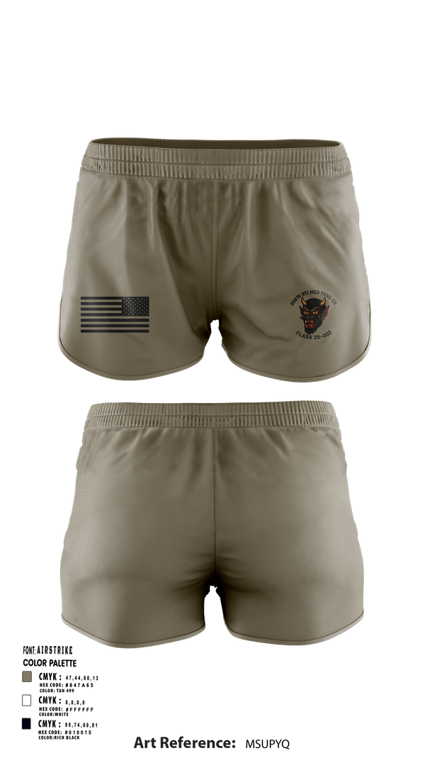 Ranger Panties, 208th RTI MED TRNG CO Class 25-002, , Teamtime, Team time, sublimation, custom sports apparel, team uniforms, spirit wear, spiritwear, sports uniforms, custom shirts, team store, custom team store, fundraiser sports, apparel fundraiser