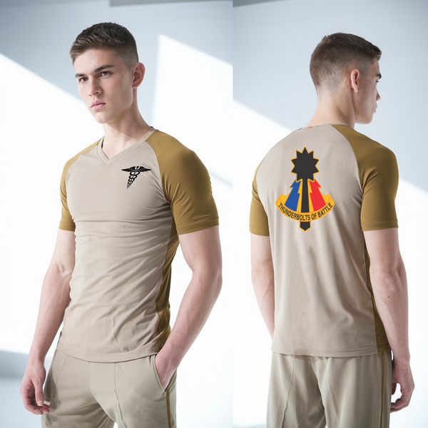 Old School Cotton Feel Shirt, 194th AR BDE HRT Medics, Army, Teamtime, Team time, sublimation, custom sports apparel, team uniforms, spirit wear, spiritwear, sports uniforms, custom shirts, team store, custom team store, fundraiser sports, apparel fundraiser