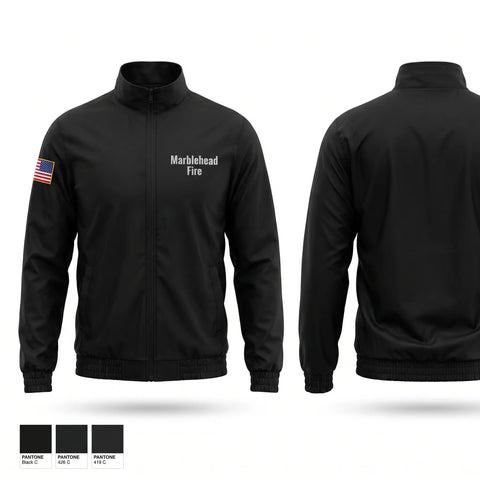 Windbreaker, Marblehead Fire, Fire Department, Teamtime, Team time, sublimation, custom sports apparel, team uniforms, spirit wear, spiritwear, sports uniforms, custom shirts, team store, custom team store, fundraiser sports, apparel fundraiser