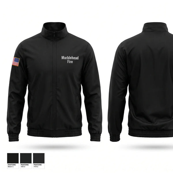 Windbreaker, Marblehead Fire, Fire Department, Teamtime, Team time, sublimation, custom sports apparel, team uniforms, spirit wear, spiritwear, sports uniforms, custom shirts, team store, custom team store, fundraiser sports, apparel fundraiser