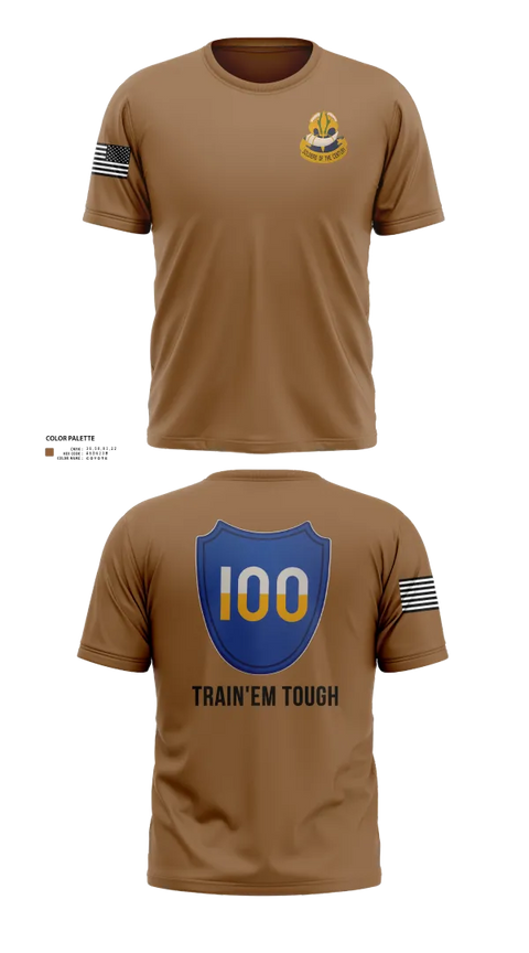Old School Cotton Feel Shirt, 100th Training Division, Army, Teamtime, Team time, sublimation, custom sports apparel, team uniforms, spirit wear, spiritwear, sports uniforms, custom shirts, team store, custom team store, fundraiser sports, apparel fundraiser