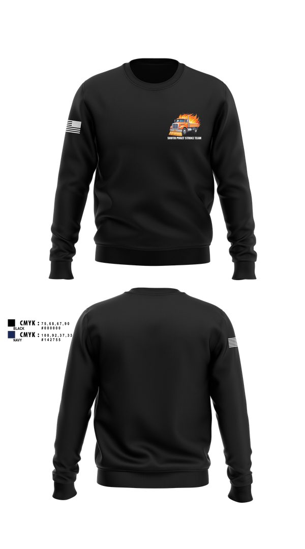 Crew Neck Sweatshirt, South Puget strike team, , Teamtime, Team time, sublimation, custom sports apparel, team uniforms, spirit wear, spiritwear, sports uniforms, custom shirts, team store, custom team store, fundraiser sports, apparel fundraiser