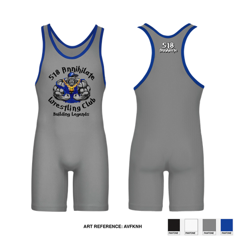 Wrestling Singlet, 518 Annihilate Wrestling Club, Wrestling, Teamtime, Team time, sublimation, custom sports apparel, team uniforms, spirit wear, spiritwear, sports uniforms, custom shirts, team store, custom team store, fundraiser sports, apparel fundraiser
