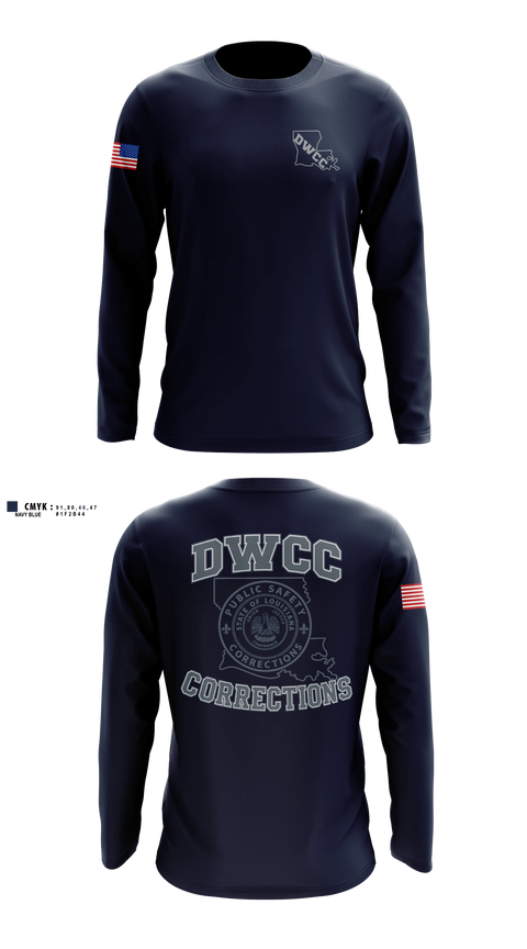 Long Sleeve Performance Shirt, David Wade Correctional Center, Police, Teamtime, Team time, sublimation, custom sports apparel, team uniforms, spirit wear, spiritwear, sports uniforms, custom shirts, team store, custom team store, fundraiser sports, apparel fundraiser