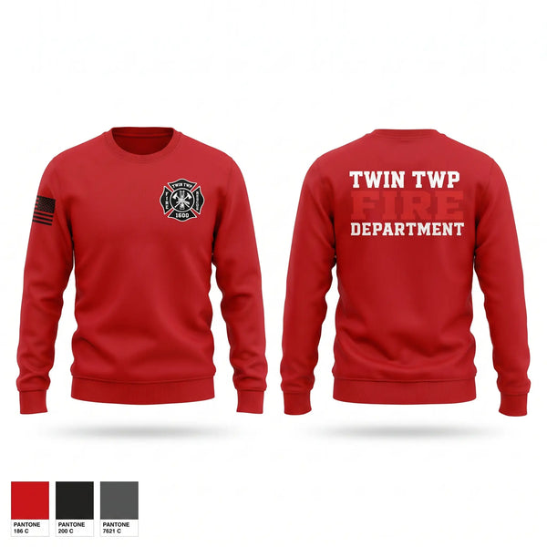 Crew Neck Sweatshirt, Twin Township, Fire Department, Teamtime, Team time, sublimation, custom sports apparel, team uniforms, spirit wear, spiritwear, sports uniforms, custom shirts, team store, custom team store, fundraiser sports, apparel fundraiser