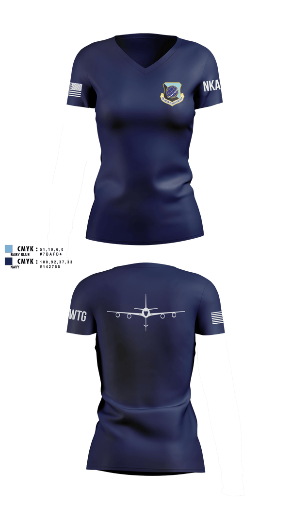 Womens Short Sleeve Vneck Shirt, 92 OG, Air Force, Teamtime, Team time, sublimation, custom sports apparel, team uniforms, spirit wear, spiritwear, sports uniforms, custom shirts, team store, custom team store, fundraiser sports, apparel fundraiser