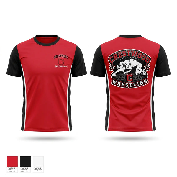 Short Sleeve Performance Shirt, CRESTWOOD comets, Wrestling, Teamtime, Team time, sublimation, custom sports apparel, team uniforms, spirit wear, spiritwear, sports uniforms, custom shirts, team store, custom team store, fundraiser sports, apparel fundraiser