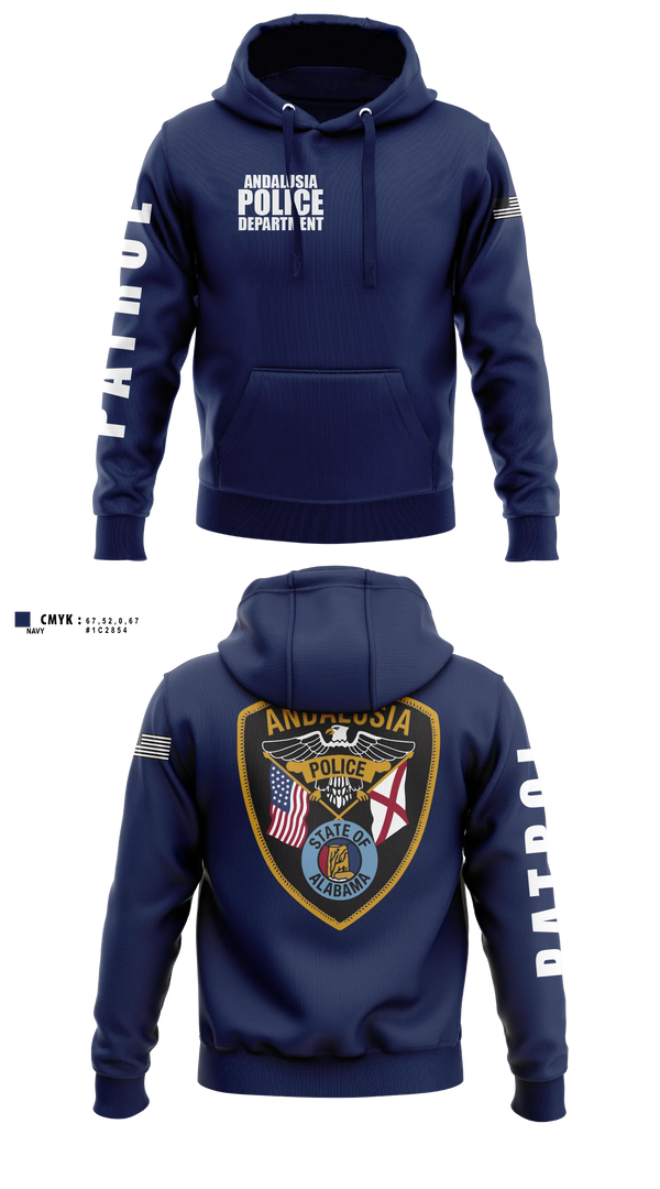 Hoodie, Andalusia Police Department, Police, Teamtime, Team time, sublimation, custom sports apparel, team uniforms, spirit wear, spiritwear, sports uniforms, custom shirts, team store, custom team store, fundraiser sports, apparel fundraiser