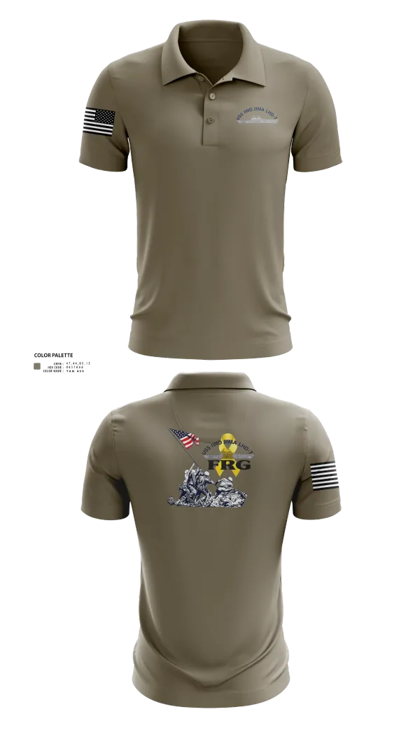 Short Sleeve Performance Polo, USS IWO JIMA LHD7 FRG, , Teamtime, Team time, sublimation, custom sports apparel, team uniforms, spirit wear, spiritwear, sports uniforms, custom shirts, team store, custom team store, fundraiser sports, apparel fundraiser