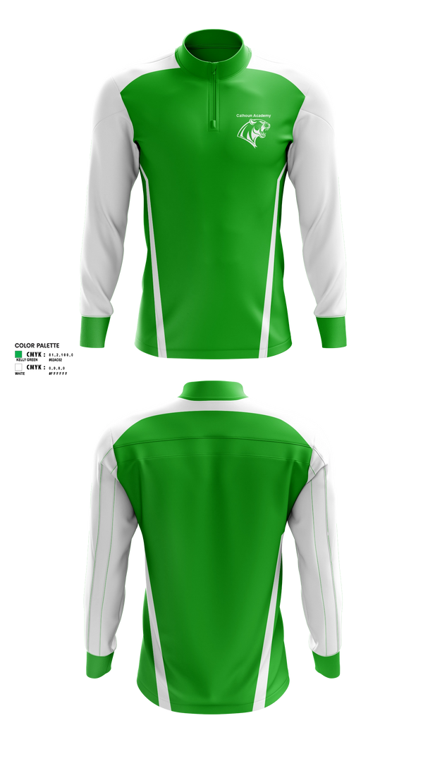Quarter Zip Jacket, Calhoun Academy, Women's Basketball, Teamtime, Team time, sublimation, custom sports apparel, team uniforms, spirit wear, spiritwear, sports uniforms, custom shirts, team store, custom team store, fundraiser sports, apparel fundraiser