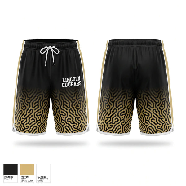 Athletic Shorts With Pockets, LINCOLN COUGARS, , Teamtime, Team time, sublimation, custom sports apparel, team uniforms, spirit wear, spiritwear, sports uniforms, custom shirts, team store, custom team store, fundraiser sports, apparel fundraiser