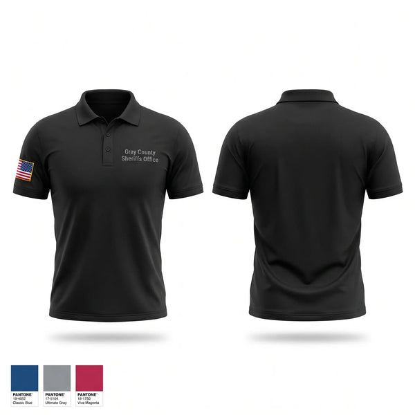 Short Sleeve Performance Polo, Gray County Sheriff’s Office, Police, Teamtime, Team time, sublimation, custom sports apparel, team uniforms, spirit wear, spiritwear, sports uniforms, custom shirts, team store, custom team store, fundraiser sports, apparel fundraiser