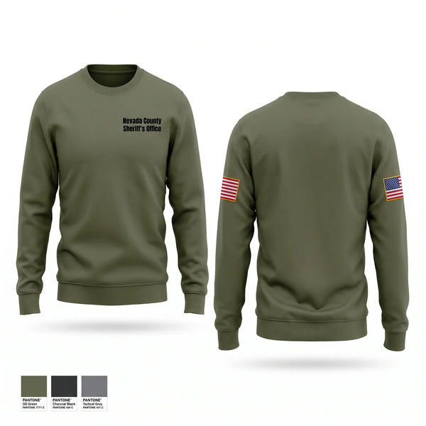 Crew Neck Sweatshirt, Nevada County Sheriff’s Office, Police, Teamtime, Team time, sublimation, custom sports apparel, team uniforms, spirit wear, spiritwear, sports uniforms, custom shirts, team store, custom team store, fundraiser sports, apparel fundraiser