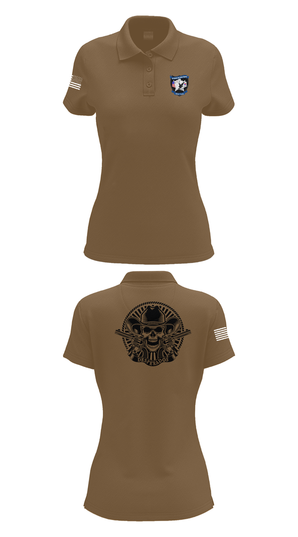 Womens Short Sleeve Performance Polo, Desperados, , Teamtime, Team time, sublimation, custom sports apparel, team uniforms, spirit wear, spiritwear, sports uniforms, custom shirts, team store, custom team store, fundraiser sports, apparel fundraiser
