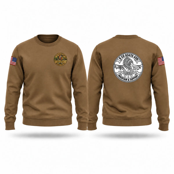 Crew Neck Sweatshirt, B co 834 ASB, National Guard, Teamtime, Team time, sublimation, custom sports apparel, team uniforms, spirit wear, spiritwear, sports uniforms, custom shirts, team store, custom team store, fundraiser sports, apparel fundraiser