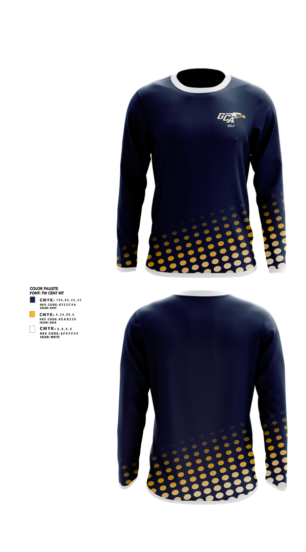 Long Sleeve Performance Shirt, Grace Christian Academy Golf, Golf, Teamtime, Team time, sublimation, custom sports apparel, team uniforms, spirit wear, spiritwear, sports uniforms, custom shirts, team store, custom team store, fundraiser sports, apparel fundraiser