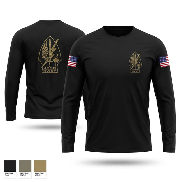 Long Sleeve Performance Shirt, JCSO SWAT1, Police, Teamtime, Team time, sublimation, custom sports apparel, team uniforms, spirit wear, spiritwear, sports uniforms, custom shirts, team store, custom team store, fundraiser sports, apparel fundraiser