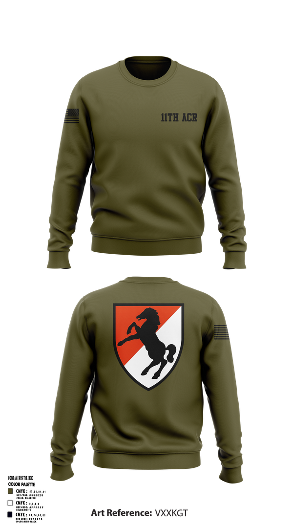 Crew Neck Sweatshirt, 11th ACR, , Teamtime, Team time, sublimation, custom sports apparel, team uniforms, spirit wear, spiritwear, sports uniforms, custom shirts, team store, custom team store, fundraiser sports, apparel fundraiser