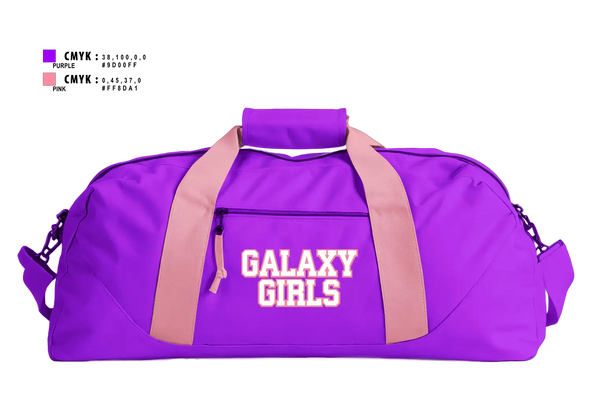 Duffle Bag, Galaxy Girls, Women's Soccer, Teamtime, Team time, sublimation, custom sports apparel, team uniforms, spirit wear, spiritwear, sports uniforms, custom shirts, team store, custom team store, fundraiser sports, apparel fundraiser