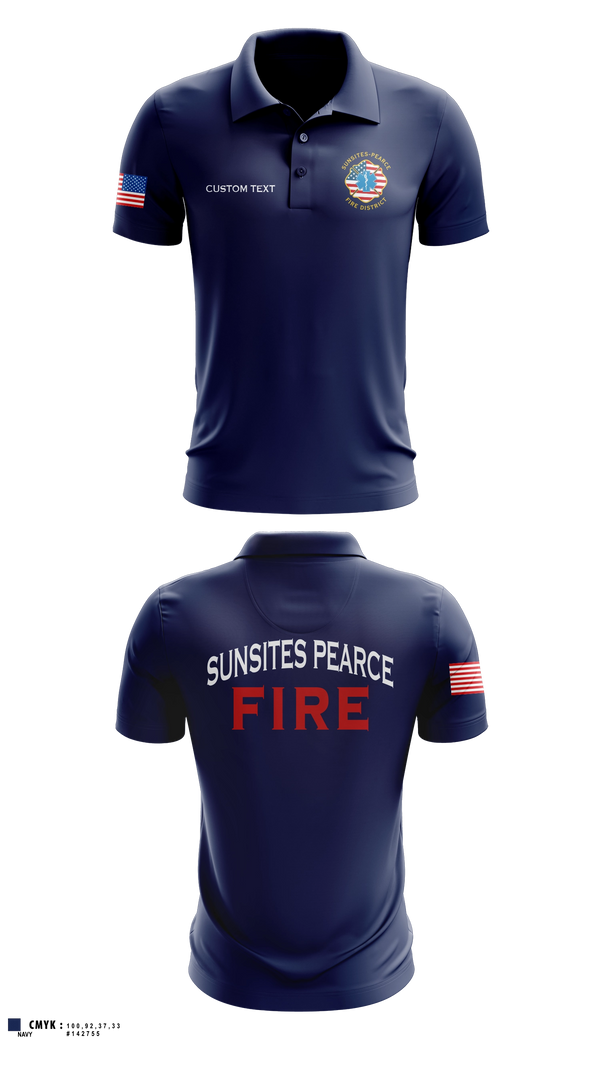 Short Sleeve Performance Polo, Sunsites-Pearce Fire District, Fire Department, Teamtime, Team time, sublimation, custom sports apparel, team uniforms, spirit wear, spiritwear, sports uniforms, custom shirts, team store, custom team store, fundraiser sports, apparel fundraiser