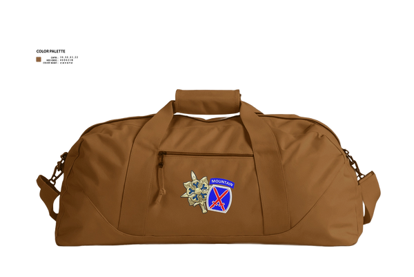 Duffle Bag, 10th MTN, G2 ACE, Army, Teamtime, Team time, sublimation, custom sports apparel, team uniforms, spirit wear, spiritwear, sports uniforms, custom shirts, team store, custom team store, fundraiser sports, apparel fundraiser