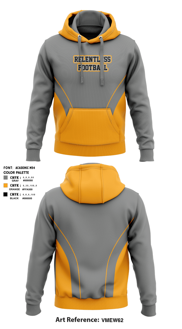 Hoodie, Relentless, Football, Teamtime, Team time, sublimation, custom sports apparel, team uniforms, spirit wear, spiritwear, sports uniforms, custom shirts, team store, custom team store, fundraiser sports, apparel fundraiser