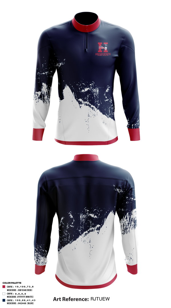 Quarter Zip Jacket, Heritage Patriots Cross Country, Cross Country, Teamtime, Team time, sublimation, custom sports apparel, team uniforms, spirit wear, spiritwear, sports uniforms, custom shirts, team store, custom team store, fundraiser sports, apparel fundraiser