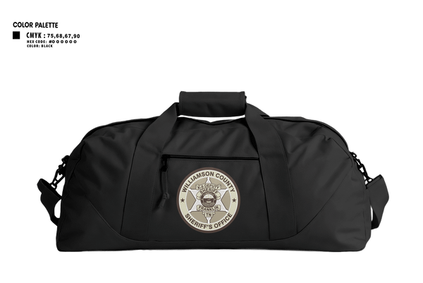Duffle Bag, Williamson County K-9 Unit, Police, Teamtime, Team time, sublimation, custom sports apparel, team uniforms, spirit wear, spiritwear, sports uniforms, custom shirts, team store, custom team store, fundraiser sports, apparel fundraiser