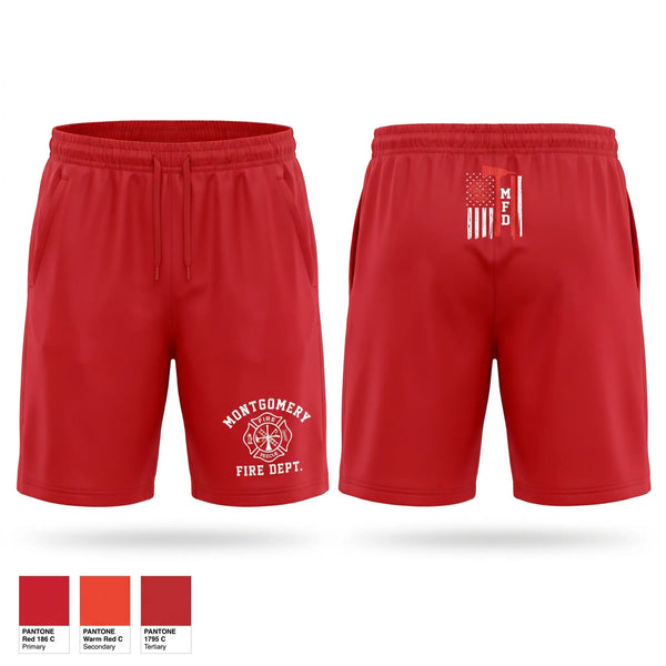 Athletic Shorts With Pockets, Montgomery Fire Department, Fire Department, Teamtime, Team time, sublimation, custom sports apparel, team uniforms, spirit wear, spiritwear, sports uniforms, custom shirts, team store, custom team store, fundraiser sports, apparel fundraiser